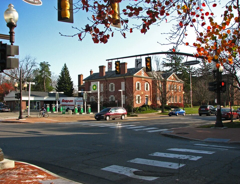 Historic Worthington, OH streetscape and local landmarks, within Zion Windows' service area